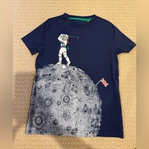 Mini Boden Navy Blue Astronaut Tee Size 6/7 Like New